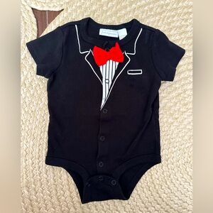 First Impressions tuxedo onesie 6-9 months